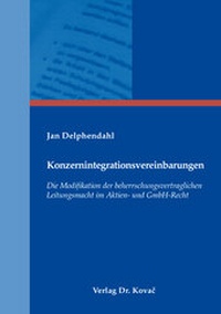 Abbildung von: Konzernintegrationsvereinbarungen - Kovac, Dr. Verlag