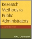 Cover: Research Methods for Public Administrators - M.E. Sharpe