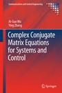 Cover: Complex Conjugate Matrix Equations for Systems and Control - Springer