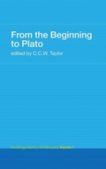 Cover: From the Beginning to Plato - Routledge