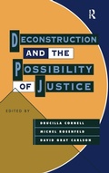 Cover: Deconstruction and the Possibility of Justice - Routledge