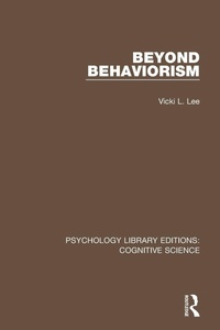 Enlarge image Cover: Beyond Behaviorism - Routledge