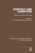 Cover: Context and Cognition - Routledge