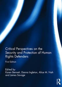 Enlarge image Cover: Critical Perspectives on the Security and Protection of Human Rights Defenders - Routledge
