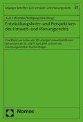 Abbildung von: Entwicklungslinien und Perspektiven des Umwelt- und Planungsrechts - Nomos