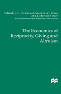 Cover: The Economics of Reciprocity, Giving and Altruism - Palgrave Macmillan