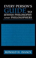 Cover: Every Person's Guide to Jewish Philosophy and Philosophers - Jason Aronson Publishers