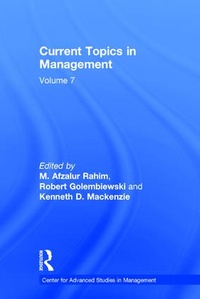 Enlarge image Cover: Current Topics in Management - Transaction Publishers