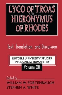 Enlarge image Cover: Lyco of Troas and Hieronymus of Rhodes - Transaction Publishers