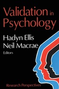 Cover: Validation in Psychology - Transaction Publishers