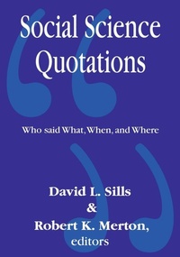 Enlarge image Cover: Social Science Quotations - Transaction Publishers