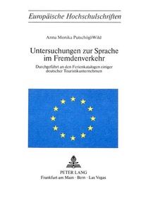 Abbildung von: Untersuchungen zur Sprache im Fremdenverkehr - Peter Lang Verlag