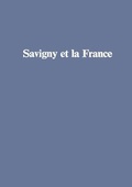 Cover: Savigny et la France - Peter Lang Verlag