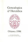 Cover: Genealogica & Heraldica - University of Ottawa Press