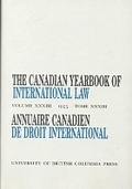 Cover: The Canadian Yearbook of International Law, Vol. 33, 1995 - University of British Columbia Press