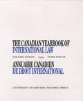 Cover: The Canadian Yearbook of International Law, Vol. 37, 1999 - University of British Columbia Press