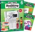Cover: 180 Days (TM): Reading, Writing and Math for Grade 6: 3-Book Set - Shell Educational Publishing