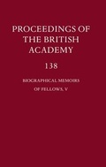Cover: Biographical Memoirs of Fellows, V - Oxford University Press