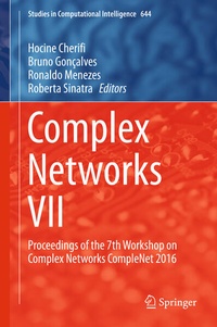Enlarge image Cover: Complex Networks VII - Springer