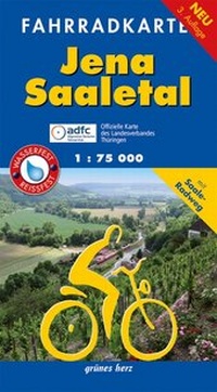 Abbildung von: Fahrradkarte Jena, Saaletal - grünes herz