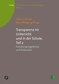 Cover: Transparenz im Unterricht und in der Schule. Teil 2 - Verlag Barbara Budrich