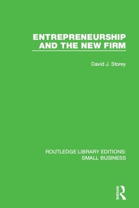 Enlarge image Cover: Entrepreneurship and New Firm - Routledge