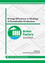Cover: Energy Efficiency in Strategy of Sustainable Production - Trans Tech Publications Ltd