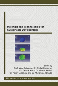 Enlarge image Cover: Materials and Technologies for Sustainable Development - Trans Tech Publications Ltd