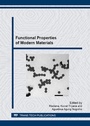 Cover: Functional Properties of Modern Materials - Trans Tech Publications Ltd