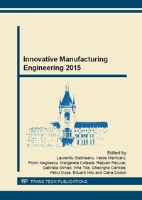 Enlarge image Cover: Innovative Manufacturing Engineering 2015 - Trans Tech Publications Ltd