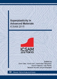 Enlarge image Cover: Superplasticity in Advanced Materials - ICSAM 2015 - Trans Tech Publications Ltd