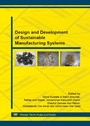 Cover: Design and Development of Sustainable Manufacturing Systems - Trans Tech Publications Ltd