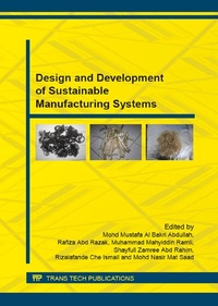 Enlarge image Cover: Design and Development of Sustainable Manufacturing Systems - Trans Tech Publications Ltd