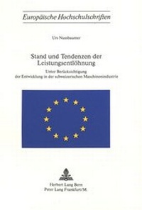 Abbildung von: Stand und Tendenzen der Leistungsentlöhnung - Peter Lang Verlag