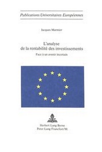 Abbildung von: L'analyse de la rentabilité des investissements - Peter Lang Verlag