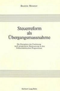 Abbildung von: Steuerreform als Übergangsmassnahme - Peter Lang Verlag