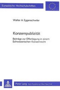 Abbildung von: Konzernpublizität - Peter Lang Verlag