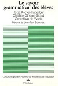 Abbildung von: Le savoir grammatical des élèves - Peter Lang Verlag