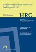 Cover: Handw&ouml;rterbuch zur deutschen Rechtsgeschichte (HRG) - Lieferungsbezug - - - Lieferung 1: Aachen-Anarchismus - Erich Schmidt Verlag