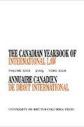Cover: The Canadian Yearbook of International Law, Vol. 43, 2005 - University of British Columbia Press