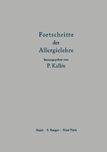 Cover: Fortschritte der Allergielehre (Forschung und Klinik) - S Karger AG