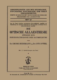 Enlarge image Cover: Die optische Allaesthesie - S Karger AG