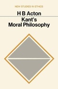 Cover: Kant's Moral Philosophy - Palgrave Macmillan