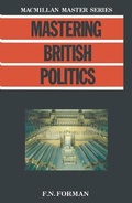 Cover: Mastering British Politics - Palgrave Macmillan