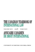 Cover: The Canadian Yearbook of International Law, Vol. 46, 2008 - University of British Columbia Press