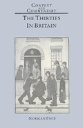 Cover: The Thirties in Britain - Palgrave Macmillan