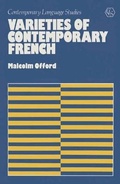 Cover: Varieties of Contemporary French - Palgrave Macmillan