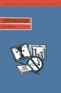Cover: Communication - Palgrave Macmillan