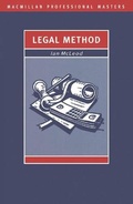 Cover: Legal Method - Palgrave Macmillan