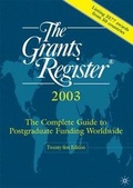 Cover: The Grants Register 2003 - Palgrave Macmillan